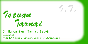 istvan tarnai business card